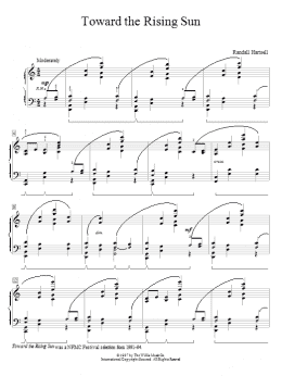 page one of Toward The Rising Sun (Educational Piano)