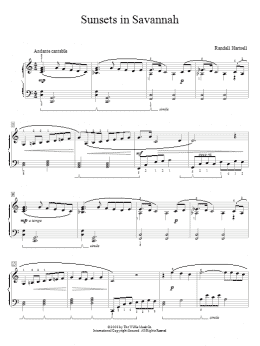 page one of Sunsets In Savannah (Educational Piano)