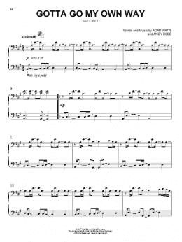 page one of Gotta Go My Own Way (Piano Duet)