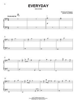 page one of Everyday (Piano Duet)