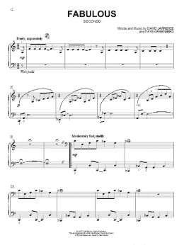 page one of Fabulous (Piano Duet)