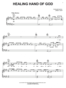 page one of Healing Hand Of God (Piano, Vocal & Guitar Chords (Right-Hand Melody))