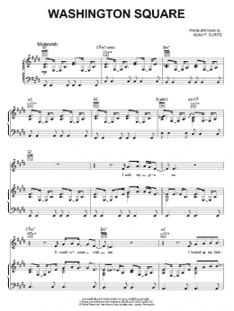 page one of Washington Square (Piano, Vocal & Guitar Chords (Right-Hand Melody))