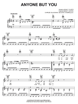 page one of Anyone But You (Piano, Vocal & Guitar Chords (Right-Hand Melody))