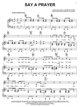 page one of Say A Prayer (Piano, Vocal & Guitar Chords (Right-Hand Melody))