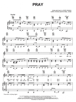 page one of Pray (Piano, Vocal & Guitar Chords (Right-Hand Melody))