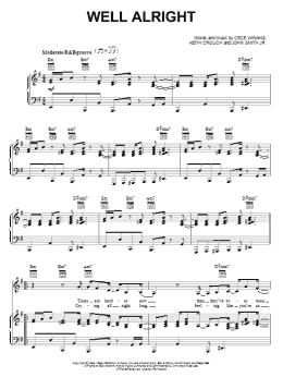 page one of Well Alright (Piano, Vocal & Guitar Chords (Right-Hand Melody))