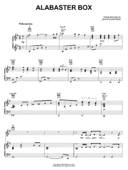page one of Alabaster Box (Piano, Vocal & Guitar Chords (Right-Hand Melody))