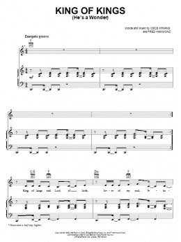 page one of King Of Kings (He's A Wonder) (Piano, Vocal & Guitar Chords (Right-Hand Melody))