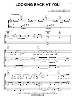 page one of Looking Back At You (Piano, Vocal & Guitar Chords (Right-Hand Melody))