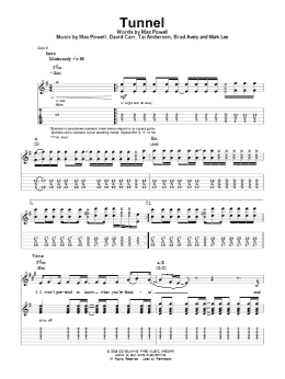 page one of Tunnel (Guitar Tab (Single Guitar))