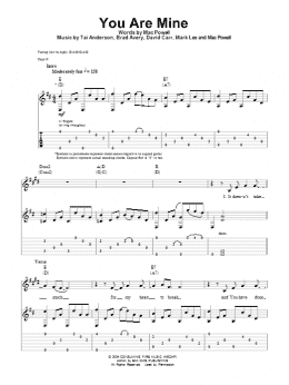 page one of You Are Mine (Guitar Tab (Single Guitar))