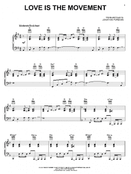 page one of Love Is The Movement (Piano, Vocal & Guitar Chords (Right-Hand Melody))