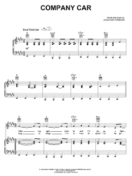 page one of Company Car (Piano, Vocal & Guitar Chords (Right-Hand Melody))