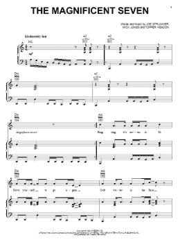 page one of The Magnificent Seven (Piano, Vocal & Guitar Chords (Right-Hand Melody))