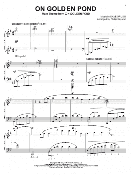 page one of On Golden Pond (arr. Phillip Keveren) (Piano Solo)