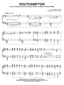 page one of Southampton (arr. Phillip Keveren) (Piano Solo)
