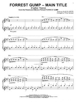 page one of Forrest Gump - Main Title (Feather Theme) (arr. Phillip Keveren) (Piano Solo)