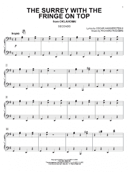 page one of The Surrey With The Fringe On Top (from Oklahoma!) (Piano Duet)