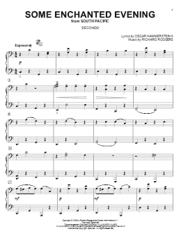page one of Some Enchanted Evening (Piano Duet)