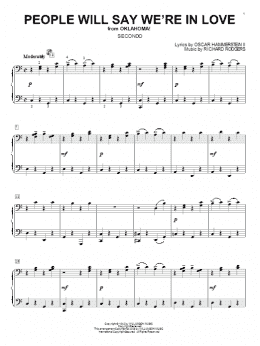 page one of People Will Say We're In Love (from Oklahoma!) (Piano Duet)