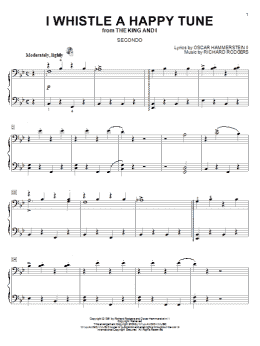 page one of I Whistle A Happy Tune (Piano Duet)