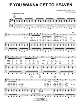 page one of If You Wanna Get To Heaven (Piano, Vocal & Guitar Chords (Right-Hand Melody))
