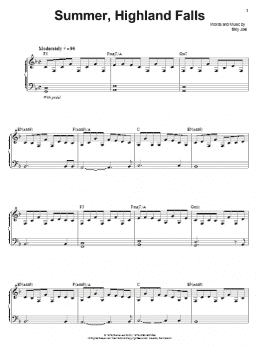 page one of Summer, Highland Falls (Piano & Vocal)