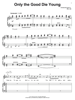 page one of Only The Good Die Young (Piano & Vocal)