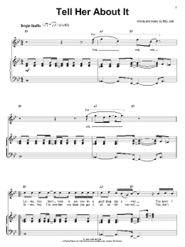 page one of Tell Her About It (Piano & Vocal)