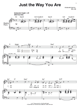 page one of Just The Way You Are (Piano & Vocal)