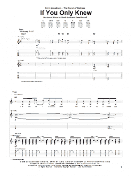 page one of If You Only Knew (Guitar Tab)