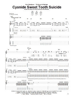 page one of Cyanide Sweet Tooth Suicide (Guitar Tab)