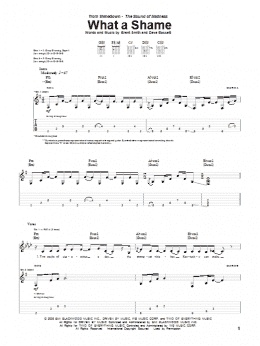 page one of What A Shame (Guitar Tab)