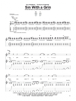 page one of Sin With A Grin (Guitar Tab)