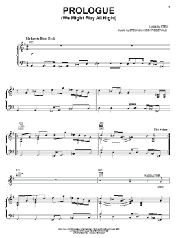 page one of Prologue (We Might Play All Night) (Piano, Vocal & Guitar Chords (Right-Hand Melody))