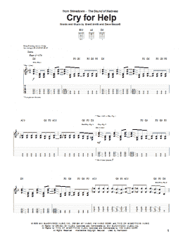 page one of Cry For Help (Guitar Tab)