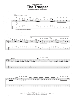 page one of The Trooper (Bass Guitar Tab)
