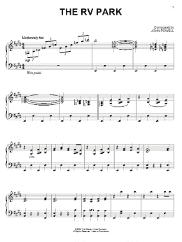 page one of The RV Park (Piano Solo)