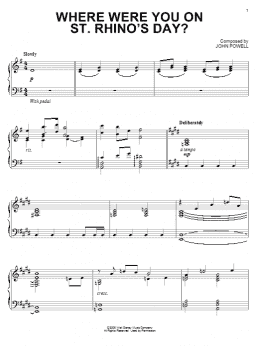 page one of Where Were You On St. Rhino's Day? (Piano Solo)