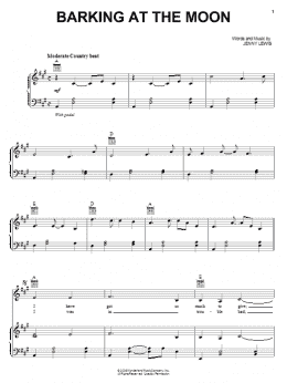 page one of Barking At The Moon (Piano, Vocal & Guitar Chords (Right-Hand Melody))