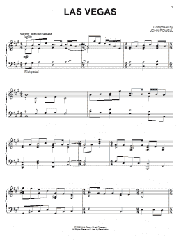 page one of Las Vegas (Piano Solo)