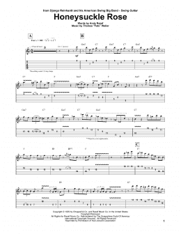 page one of Honeysuckle Rose (Guitar Tab)