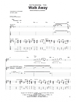 page one of Walk Away (Guitar Tab)