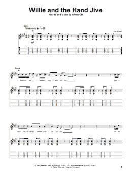 page one of Willie And The Hand Jive (Guitar Tab (Single Guitar))