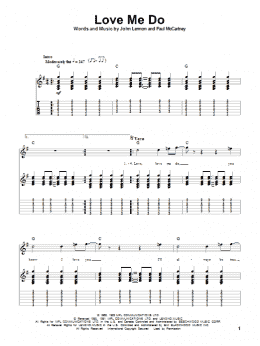page one of Love Me Do (Guitar Tab (Single Guitar))