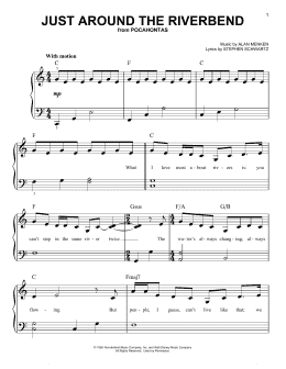 page one of Just Around The Riverbend (Easy Piano)