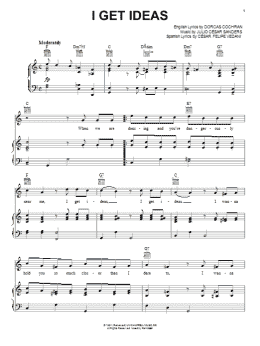 page one of I Get Ideas (Piano, Vocal & Guitar Chords (Right-Hand Melody))