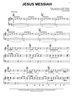 page one of Jesus Messiah (Piano, Vocal & Guitar Chords (Right-Hand Melody))