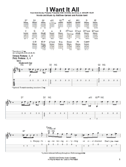 page one of I Want It All (Easy Guitar Tab)